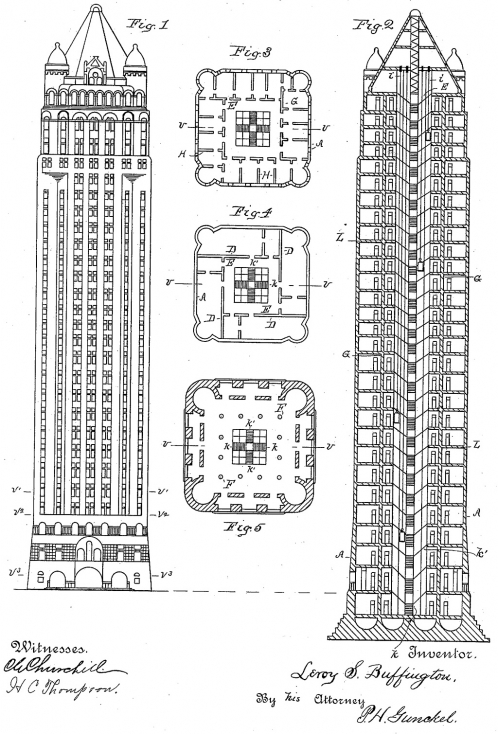 Leroy Buffington skyscraper: 1888